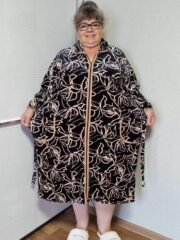 Халат Супер Батал 150-170см обхват Велюр королівський - Зображення 3